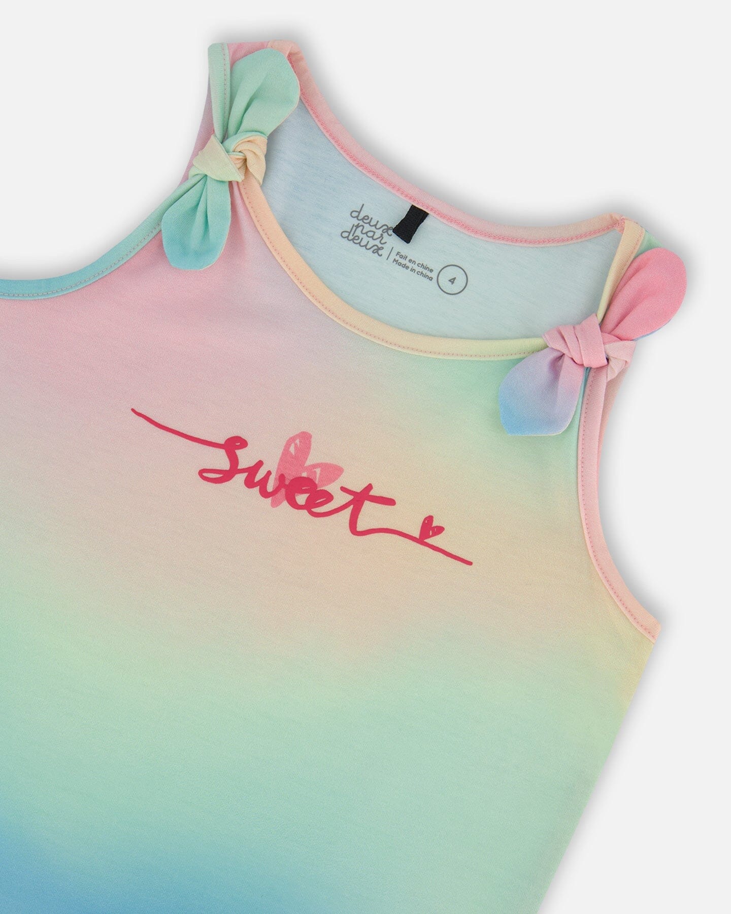 Tank Top With Knots Multicolored Tie Dye-3